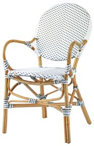 Artekko Rattan Πολυθρόνα Καρέκλα από Ρατάν σε Φυσική Απόχρωση Λευκό (53.3x53.9x91.4)cm Artekko SA80059-AB