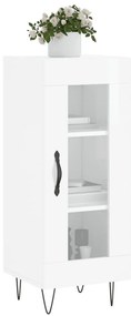 vidaXL Ντουλάπι Γυαλιστερό Λευκό 34,5x34x90 εκ. Επεξεργασμένο Ξύλο