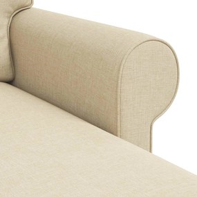 vidaXL Καναπές Κρεμ 195 x 138 x 80 εκ ύφασμα