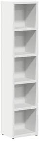 vidaXL Έπιπλα για CD 2 τεμ. Λευκά 21x16x93,5 εκ. από Μοριοσανίδα
