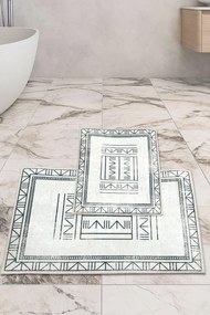 Stewehome Σετ 2 τεμαχίων χαλιών μπάνιου με αντιολισθητική βάση 60x100x6 cm