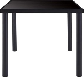 vidaXL Τραπεζαρία Μαύρη 180 x 90 x 75 εκ. από Ψημένο Γυαλί