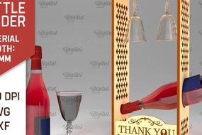 Σετ των 2 Intra απο ξύλο plywood 3mm-4mm πάχος – Ξύλινη θήκη για μπουκάλι κρασιού Δίασταση  20x20 cm INTRAFABR-100540906