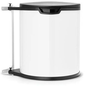 Brabantia 647045 Built-In Κάδος Απορριμμάτων από Ανοξείδωτο Ατσάλι 15L, White