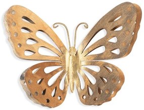 Διακοσμητικό τοίχου Butterfly Megapap μεταλλικό χρυσό 29x32εκ. GP052-0098-GP052-0098-Χρυσό GP052-0098