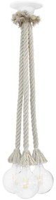 Φωτιστικό Οροφής Mac-3/L TS Rope 31-1076 White Heronia Σχοινί, Πλαστικό