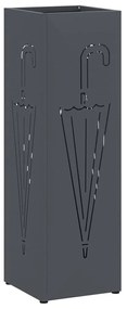 vidaXL Σχέδιο & βάση αποθήκευσης Ανθρακί 15.5 x 15.5 x 49 εκ Ατσάλι