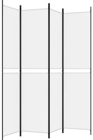 vidaXL Διαχωριστικό Δωματίου με 4 Πάνελ Λευκό 200 x 220 εκ. Υφασμάτινο