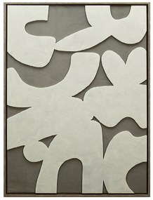 Πίνακας 3D Καμβάς Mdf-Ps Plastic Γκρι-Μπεζ ESPIEL 60x80εκ. FAL301