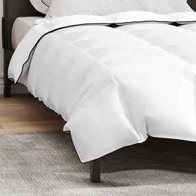 vidaXL Χειμερινό Παπλωματοθήκη Λευκό 135 x 220 εκ. Φτερό