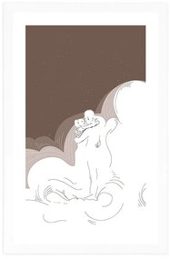 Αφίσα με πασπαρτού Νύχτα γεμάτη αγάπη - 30x45 white