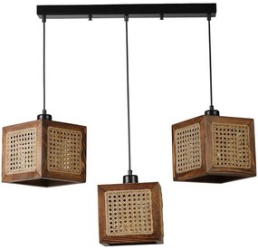 Φωτιστικό Οροφής - Ράγα Kumsal 941RTN1151 55x18x70cm 3xE27 40W Natural-Walnut Opviq