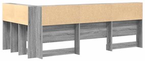 vidaXL Κεφαλάρι Αποθήκης με ράφι Γκρι sonoma 90 cm Επεξεργασμένο ξύλο