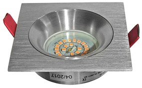 Adeleq Σποτ Mr16 Αλουμινίου Τετράγωνο WL-46011 Κοίλο Σταθερό Boύρτσα 21-4601166