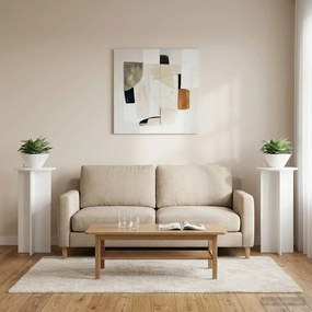 vidaXL Βάση φυτών 2 τεμ. Γυαλιστερό Λευκό 40 x 40 x 80 cm