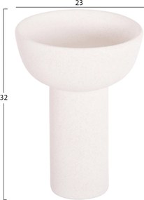 ΕΠΙΤΡΑΠΕΖΙΟ ΚΕΡΑΜΙΚΟ ΔΙΑΚΟΣΜΗΤΙΚΟ ELENDIL HM4602.01 ΥΠΟΛΕΥΚΟ ΚΡΥΣΤΑΛΛΙΚΟ Φ23x32Υ εκ.