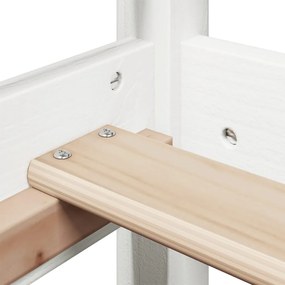 vidaXL Σκελετός Κρεβατιού Χωρίς Στρώμα Λευκό 100x200 εκ. Μασίφ Πεύκο