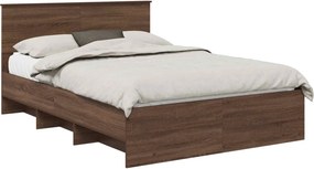 VidaXL Σκελετός Κρεβατιού Καφέ δρυς 150 x 200 cm Επεξεργασμένο Ξύλο