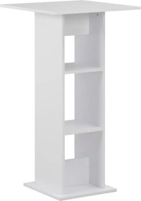 vidaXL Τραπέζι Μπαρ Λευκό 60 x 60 x 110 εκ.