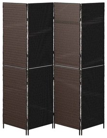vidaXL Διαχωριστικό Δωματίου Καφέ 195 x 180 εκ. συνθετικό ρατάν