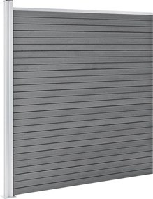 vidaXL Πάνελ Περίφραξης Γκρι 1737 x 186 εκ. από WPC