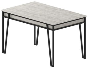 Τραπέζι Επεκτεινόμενο Pal 855DTE4602 132/170x80x76cm White-Black Μοριοσανίδα, Μέταλλο
