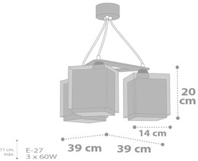 Φωτιστικό οροφής Ango Good Night Τρίφωτο