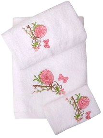 Πετσέτες 33 Σετ 2τμχ White Viopros Σετ Πετσέτες 50x100cm 100% Cotton