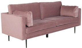 Καναπές Dallas 101, Αριθμός θέσεων: 3, Μαύρο, Dusty pink, 203x86x84cm, Ταπισερί, Πόδια: Μέταλλο | Epipla1.gr