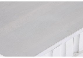 Τραπεζαρία DKD Home Decor Λευκό Μέταλλο Ξύλο από Μάνγκο 180 x 90 x 76 cm