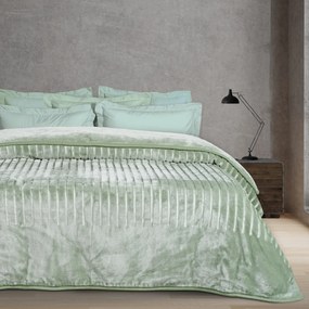 Κουβέρτα Βελουτέ Μονόχρωμη Υπέρδιπλη 220x240εκ. Blankets 1360 Σκούρο Μέντα Das Home