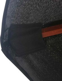 vidaXL Ομπρέλα Κήπου Μαύρη 350 εκ. με Ξύλινο Ιστό