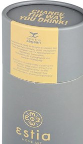 Μπουκάλι Θερμός Flask Lite Save The Aegean Fjord Grey 500ml - Estia