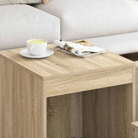 vidaXL Τραπεζάκια Ζιγκόν 3 τεμ. Sonoma Δρυς από Επεξεργασμένο Ξύλο