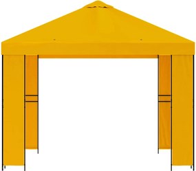 vidaXL Κιόσκι 3 x 3 m Κίτρινο Πολυεστέρας και Χάλυβας 190 gsm