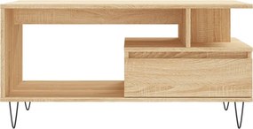 vidaXL Τραπεζάκι Σαλονιού Sonoma Δρυς 90x49x45 εκ. Επεξεργασμένο Ξύλο