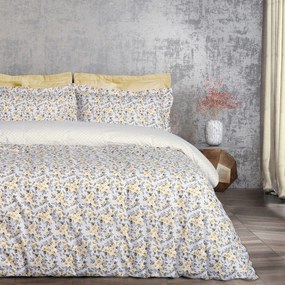 Σεντόνια Happy 9650 (Σετ 4τμχ) Grey-Ivory Das Home King Size 260x280cm 100% Βαμβάκι