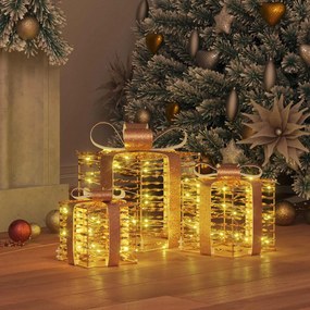 vidaXL Χριστουγεννιάτικο Δώρο 3 τμχ. 150 LED PET