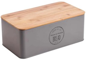 Ψωμιέρα Kitchen Trend CLG850742GY 42,3x23x12,7cm Grey Oriana Ferrelli® Metal