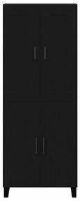 vidaXL Highboard Επιτοίχιο 2 pcs Μαύρη δρυς 69.5 x 34 x 180 εκ.
