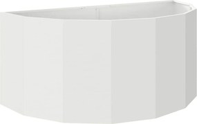 vidaXL Γλάστρα Λευκό 120 x 60 x 50 εκ. Ατσάλι