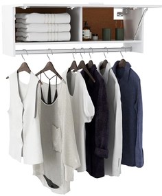 vidaXL Ντουλάπα Λευκή 100 x 32,5 x 35 εκ. από Επεξ. Ξύλο