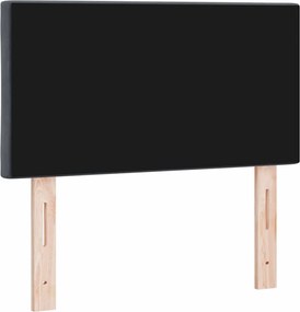 vidaXL LED κεφαλάρι Σκούρο Γκρι 80 cm Τεχνητό Δέρμα