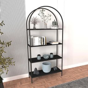 Ραφιέρα Δαπέδου Mona 706CLN1168 80x30x175cm Black