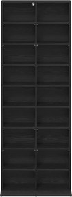 vidaXL Ντουλάπα CD Μαύρη Δρυς 65 x 23,5 x 175 εκ. Επεξεργασμένο Ξύλο