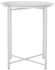 Τραπέζι SAMUEL Χαμηλό Πτυσσόμενο με Αποσπώμενο Δίσκο Μεταλλικό Λευκό Φ45x52 εκ. 45x45x52 εκ.
