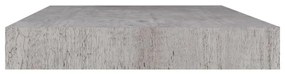 Ράφια Τοίχου 4 τεμ. Γκρι Σκυροδέματος 50x23x3,8 εκ. MDF - Γκρι