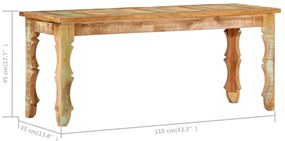 vidaXL Πάγκος 110 x 35 x 45 εκ. από Μασίφ Ανακυκλωμένο Ξύλο