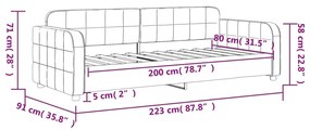 Καναπές Κρεβάτι Σκούρο Πράσινο 80 x 200 εκ. Βελούδινος - Πράσινο