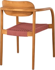 ΠΟΛΥΘΡΟΝΑ OSLO HM9636.06 ΞΥΛΟ TEAK ΦΥΣΙΚΟ & ΣΧΟΙΝΙ--B’ΔΙΑΛΟΓΗΣ 55x54x80Yεκ.